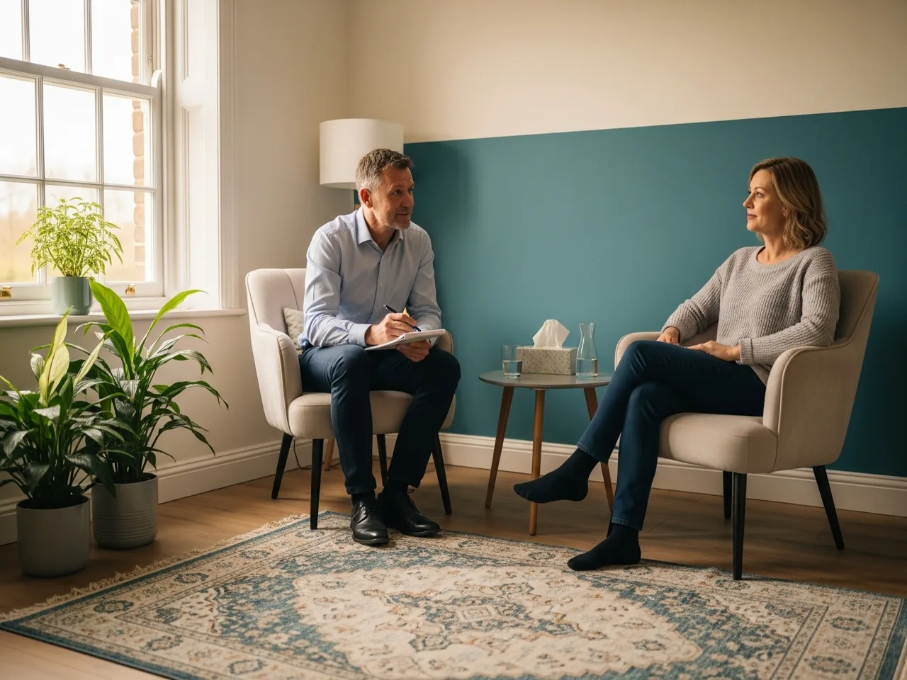 Calm hypnotherapy consultation for fears and phobias with Darren Carter